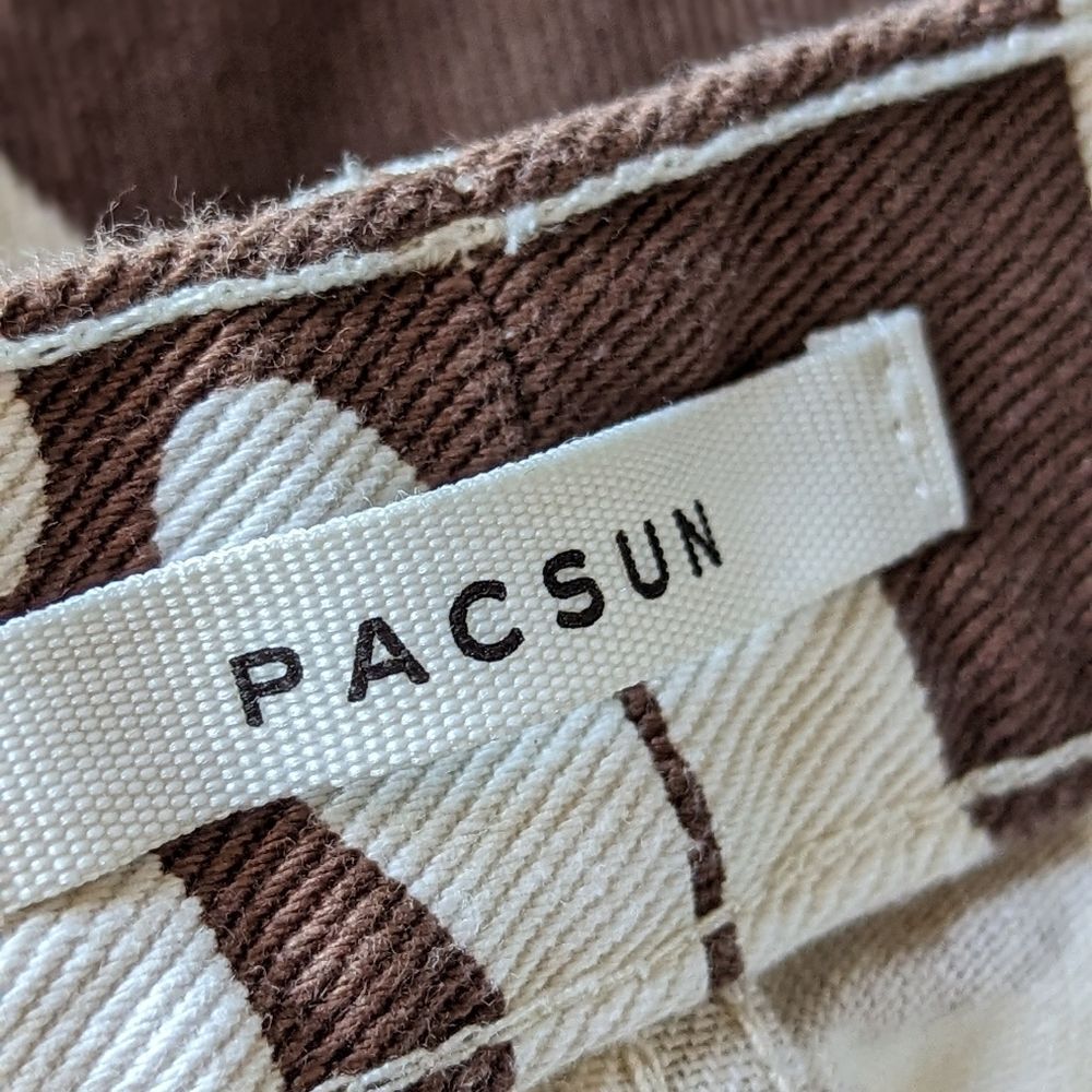 PacSun Women’s Dad Jeans High Rise Straight Two Tone Peace Print Skater 28 - Picture 10 of 15